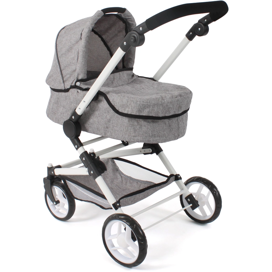 BAYER CHIC 2000 Kombipuppenwagen Fides 3 in 1 grau