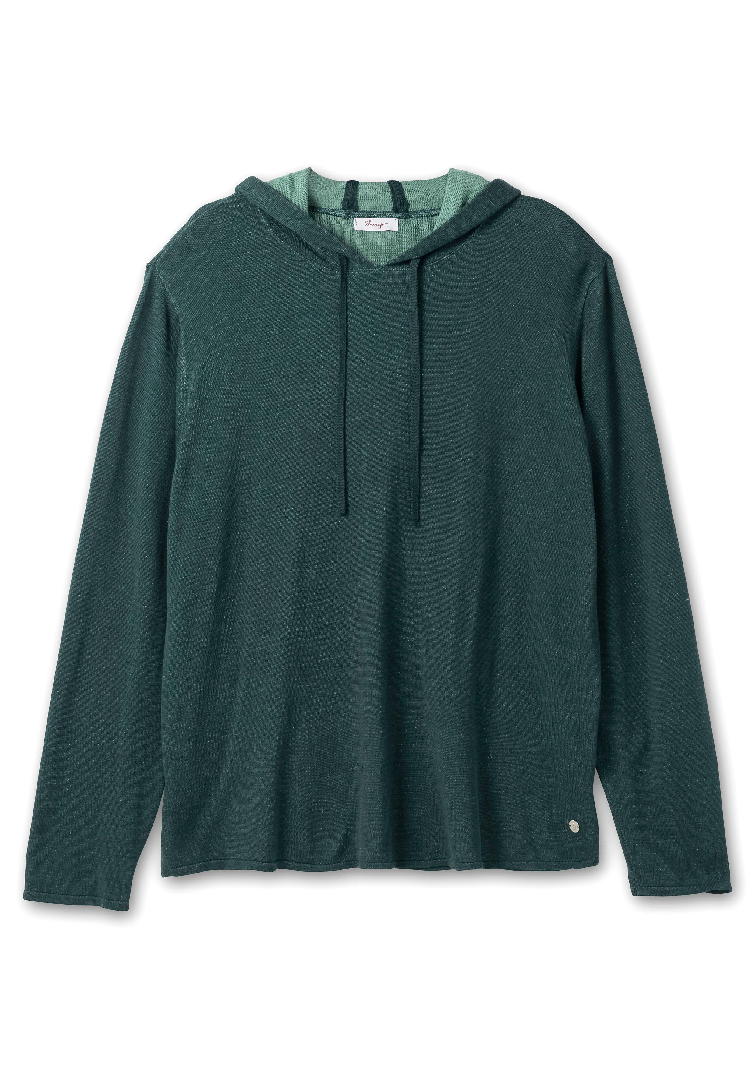 Pullover mit zweifarbiger Kapuze