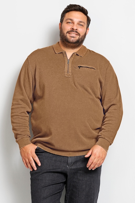 Boston Park Sweatshirt, Bauchfit, Polokragen, Brusttasche, bis 80/82