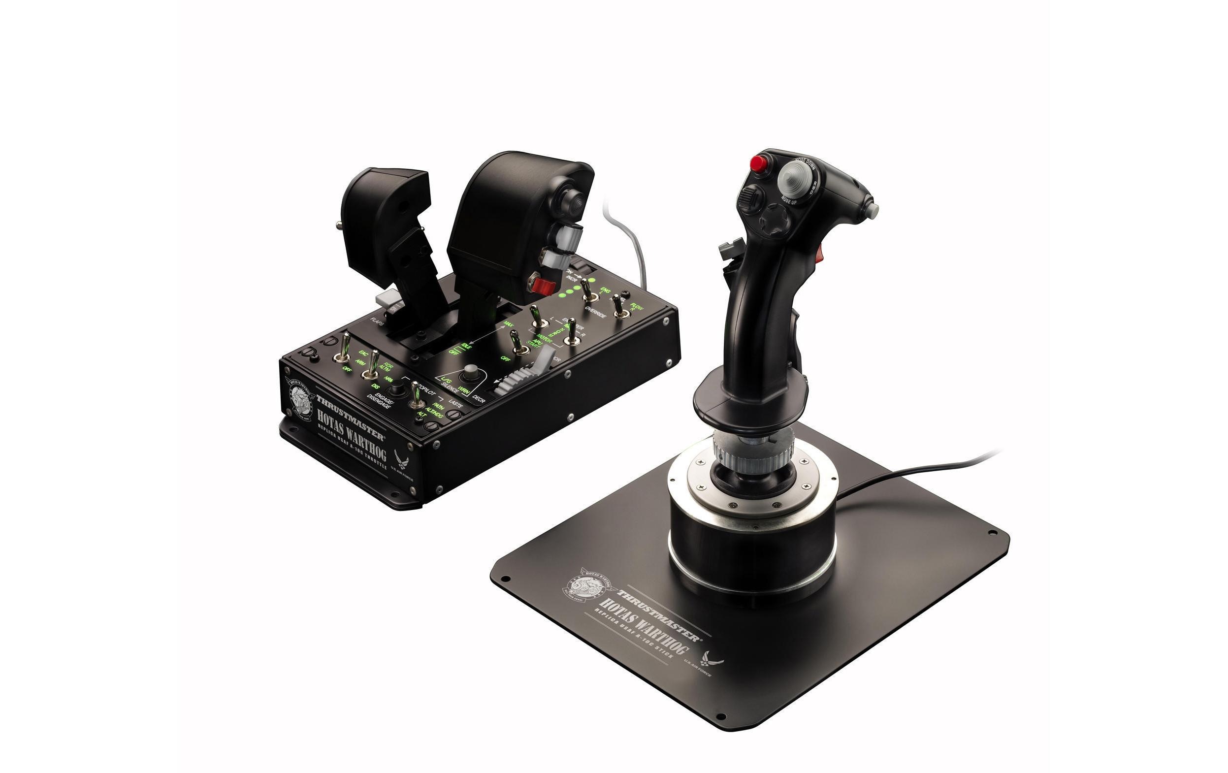 Joystick Hotas Warthog Flight Stick + Dual Throttle<br>U.S. Air Force A-10C HOTAS Replika Joystick-Pack