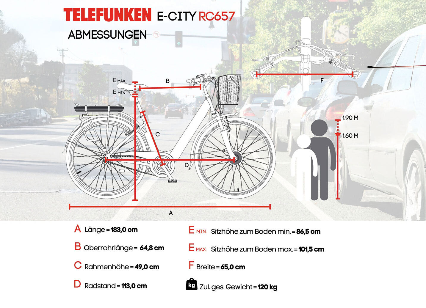 City-E-Bike RC667 von TELEFUNKEN