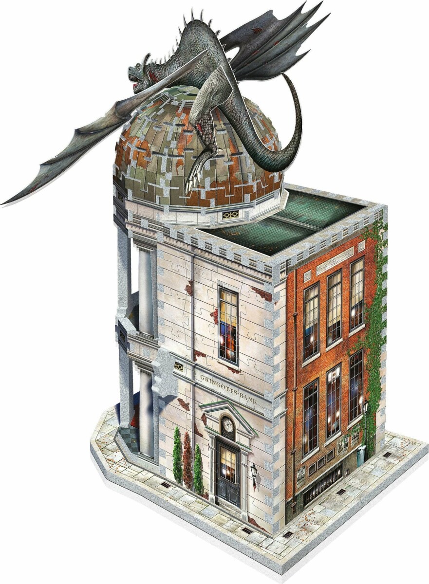 Harry Potter 3D Puslespil - Gringotts Bank - 300 Brikker - Wrebbit 3D Puzzle