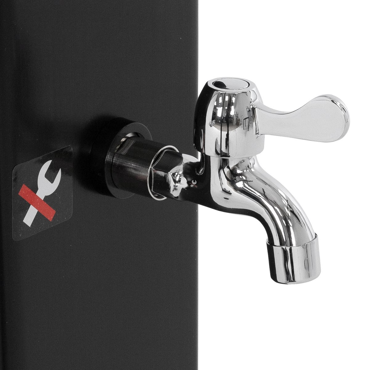 ML-Design Solar Douche 40 L 217cm Rechthoekig met Voetdouche en Regendouchekop, Zwart, Warm Water, tot 60°C zonder Stroomaansluiting, met Tuinslangaansluiting, Solar Tuindouche Buitendouche Zwembaddouche