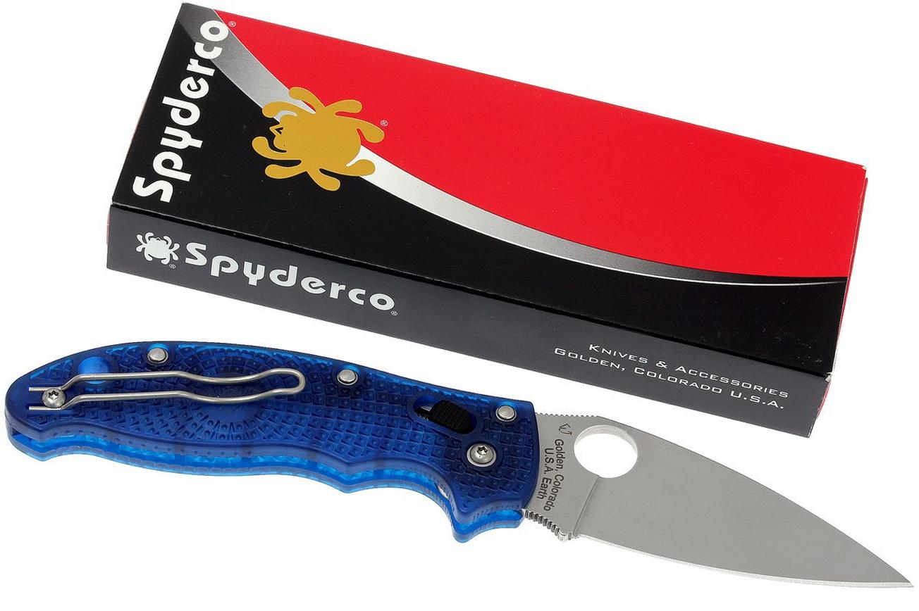 Spyderco Manix 2 Translucent Blue PE - C101PBL2