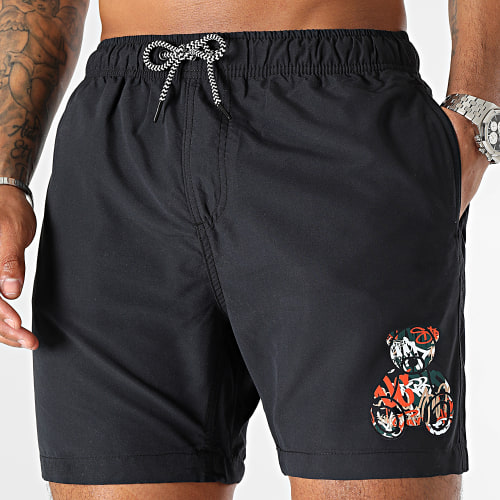 Short De Bain Essentials Art Series Orange Noir