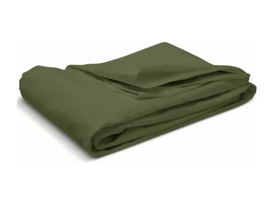 Drap housse uni 100% Percale de coton - Kaki - 90x190cm
