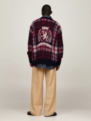 Cardigã Crest Dual Gender Check Relaxed Fit