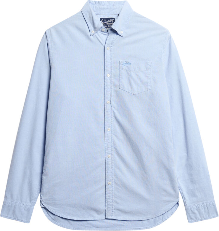 Superdry COTTON L/S OXFORD SHIRT Classic blue oxford
