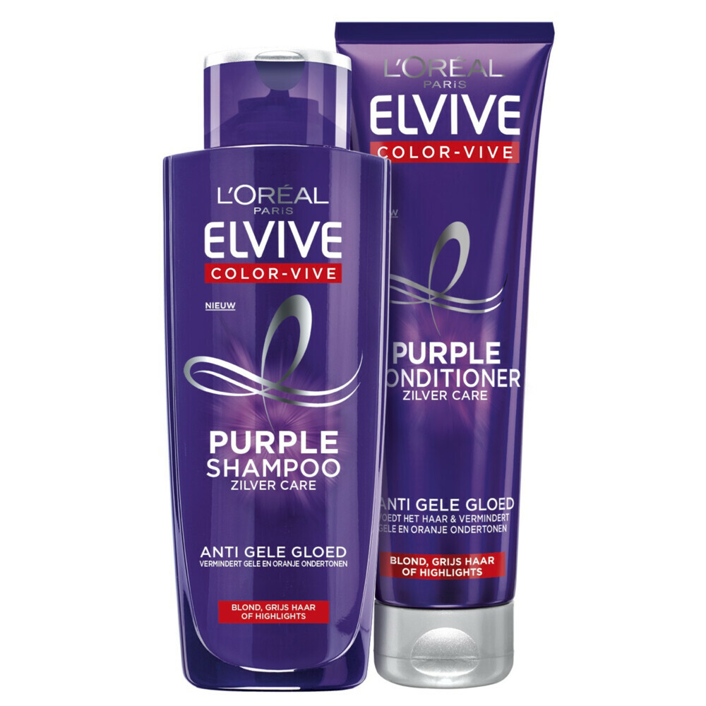 L'Oréal Elvive Color Vive Shampoo & Conditioner + Color Vive Purple Shampoo & Conditioner Pakket