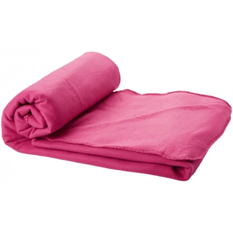 Fleece plaid - roze - polyester - 150 x 120 cm