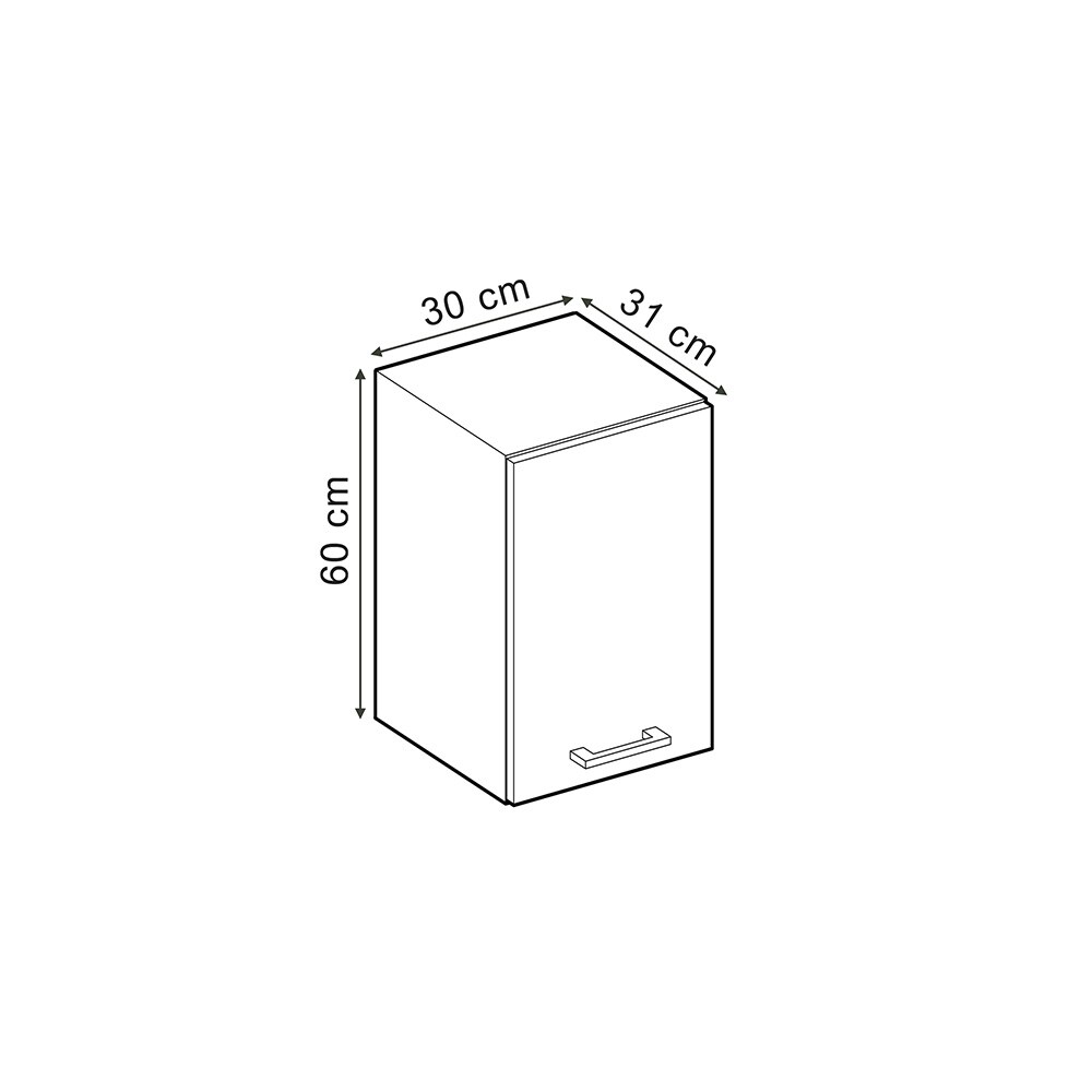 Vicco Hängeschrank Küchenschrank R-Line Solid Anthrazit Blau Grau 30 cm modern