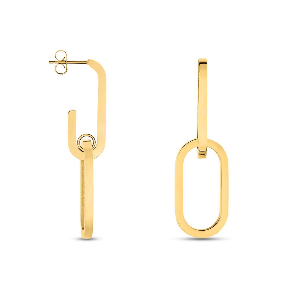 Boucles D'oreilles Pendantes Urban Line Acier Doré