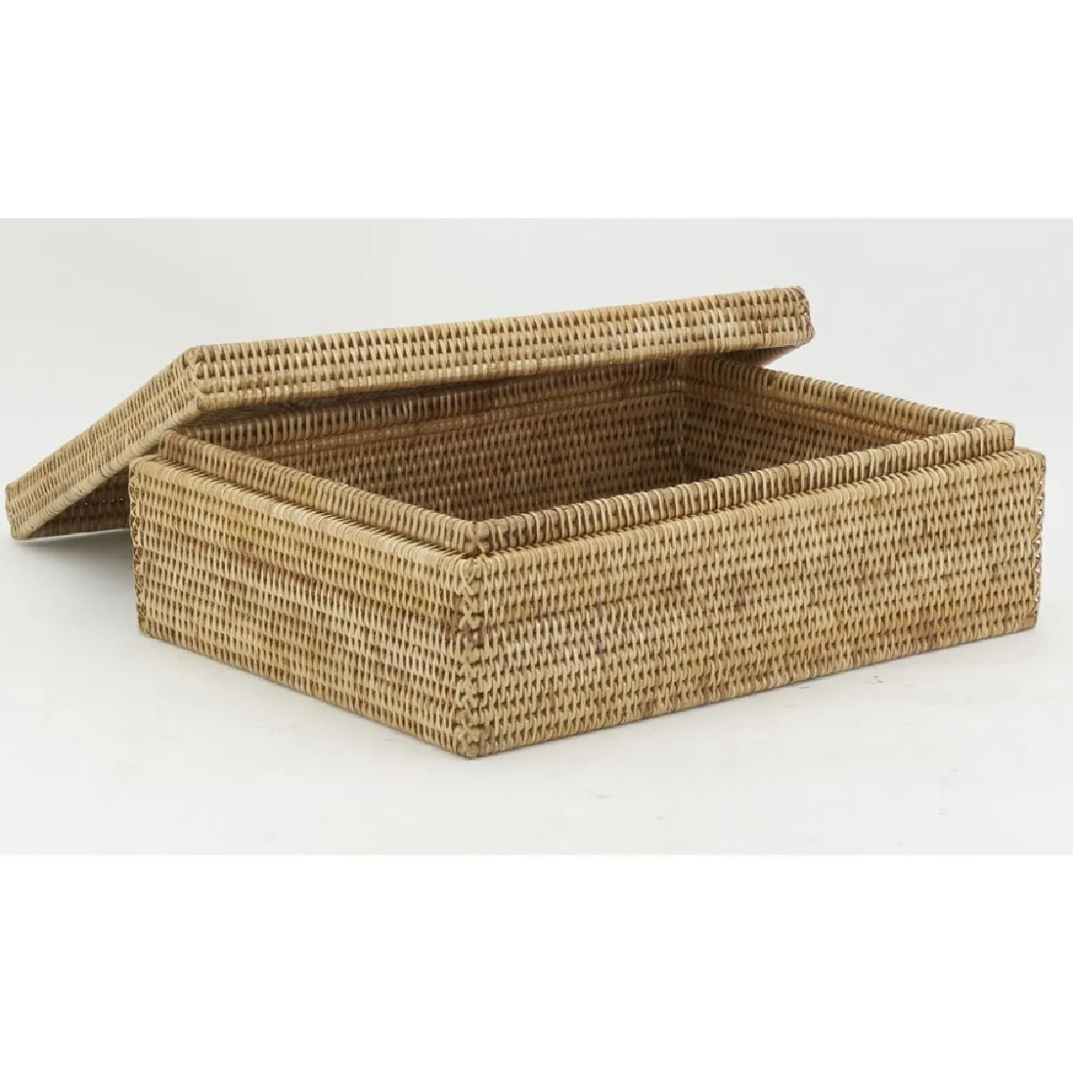 AUBRY GASPARD Coffret Rectangulaire en Rotin