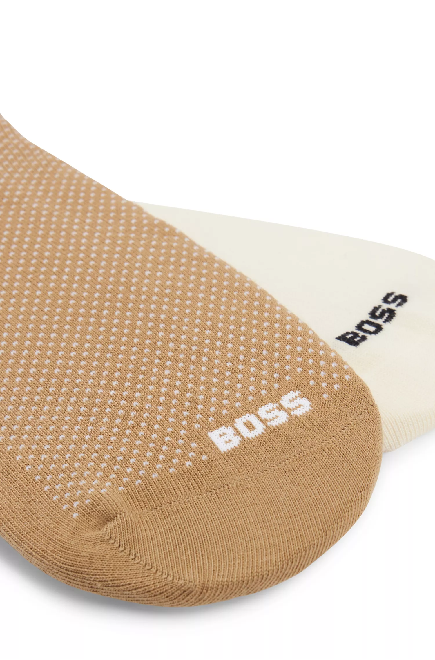BOSS Black - Pacote com dois pares de meias curtas em tecido elástico
