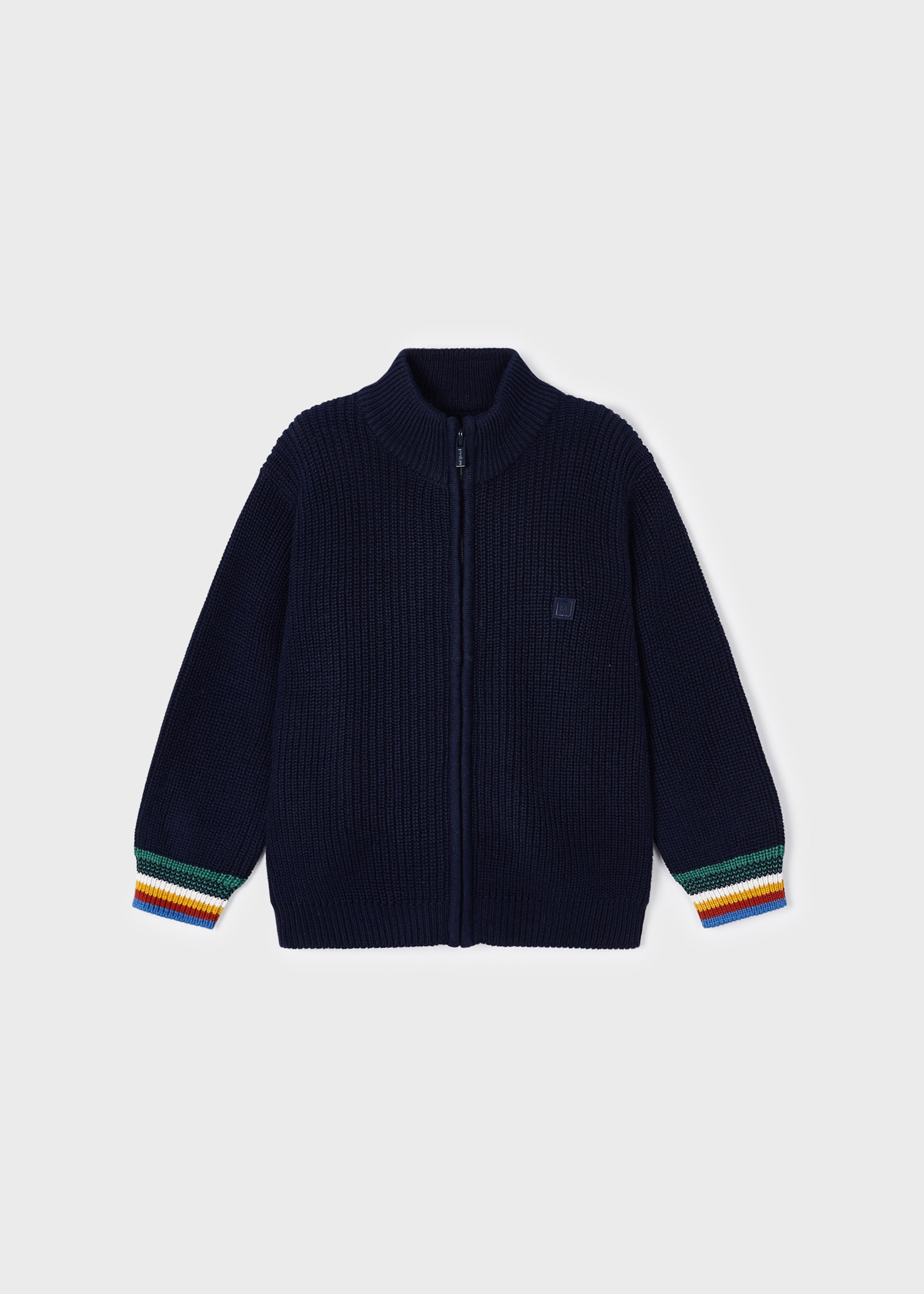Cardigã de punho multicolorido para meninos