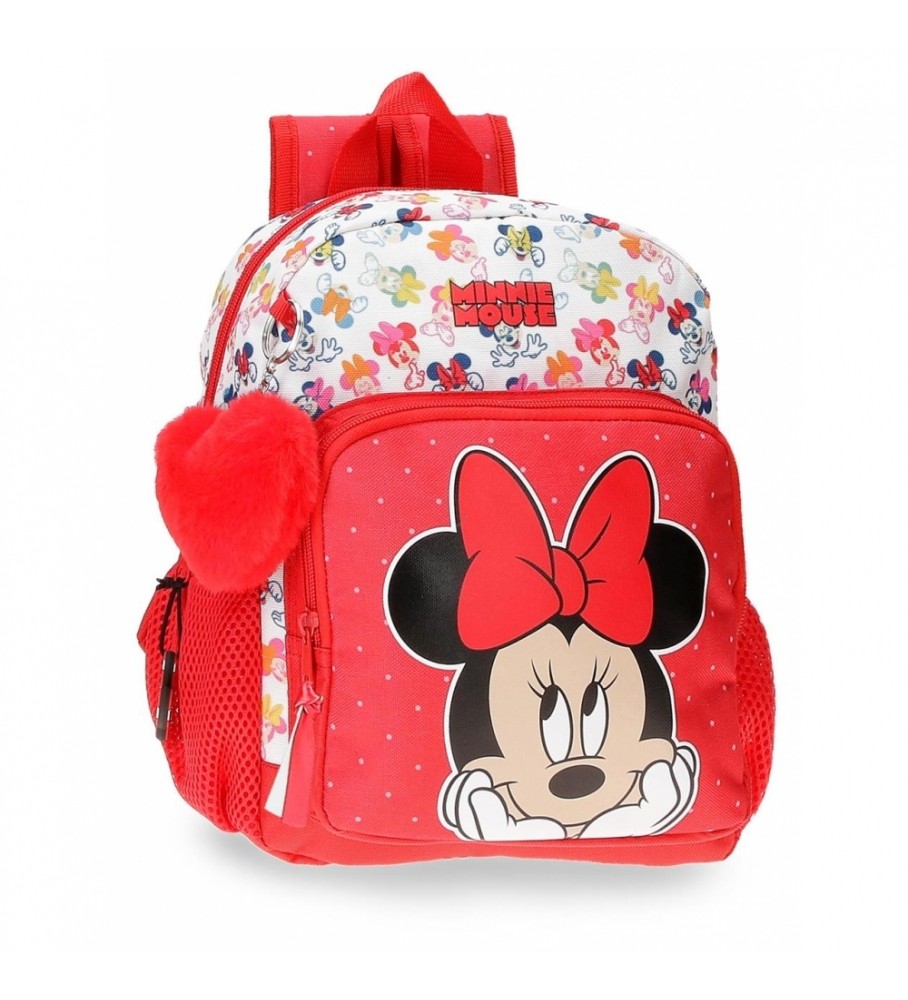 Mochila pré-escolar Joumma Bags Minnie Diva - Vermelha - 23x28x10cm -