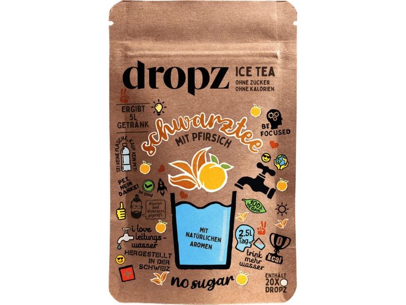 Dropz Cold Classics – Ice Tea Pfirsich  1 Beutel à 20 Stück Mit Leichtigkeit mehr trinken