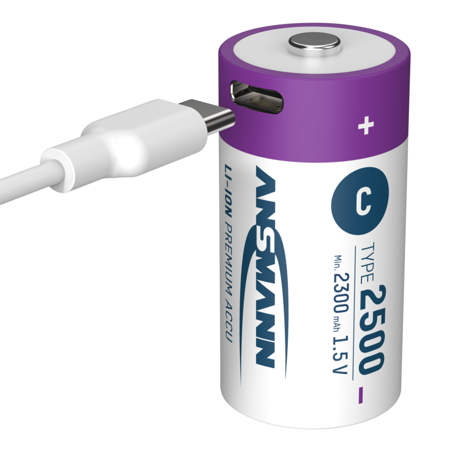 Ansmann Li-Ion Akku LR14 2 Stück USB-C