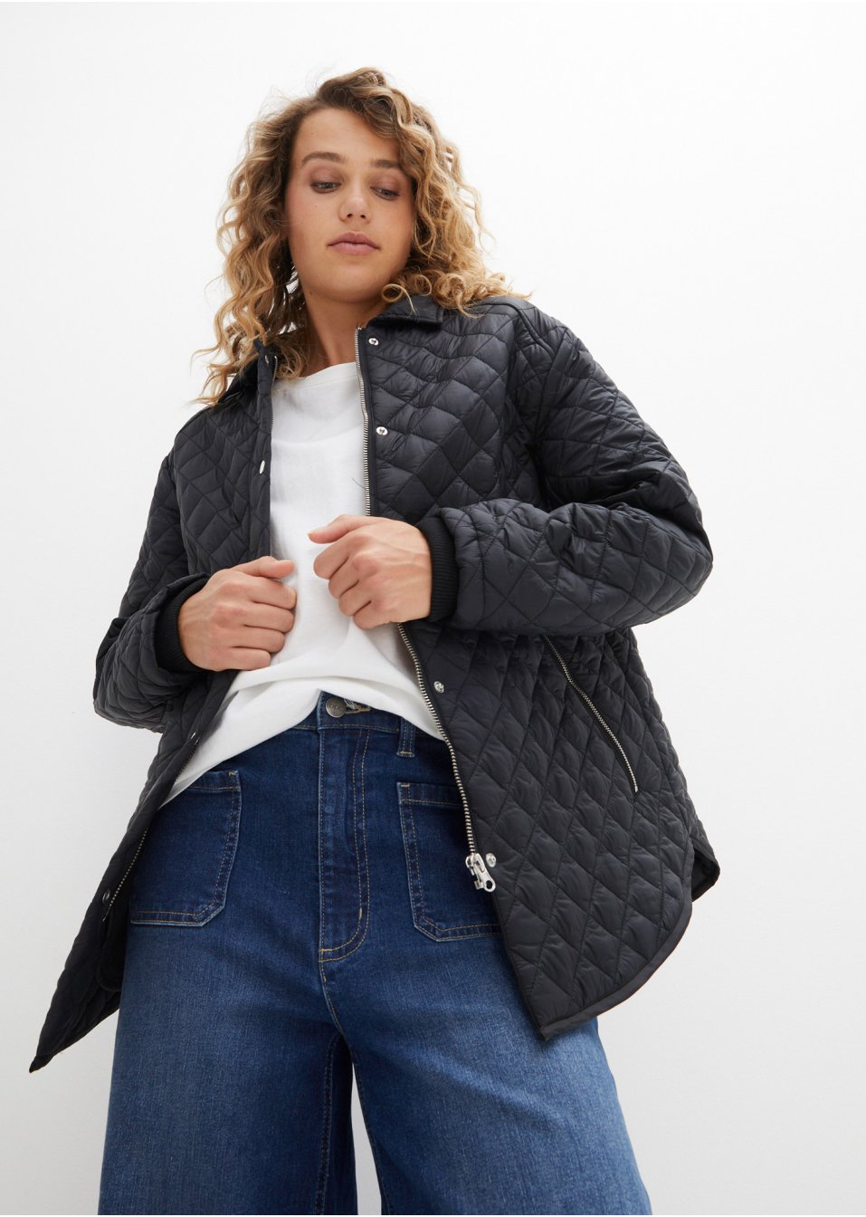 Veste matelassée avec col, légèrement rembourrée