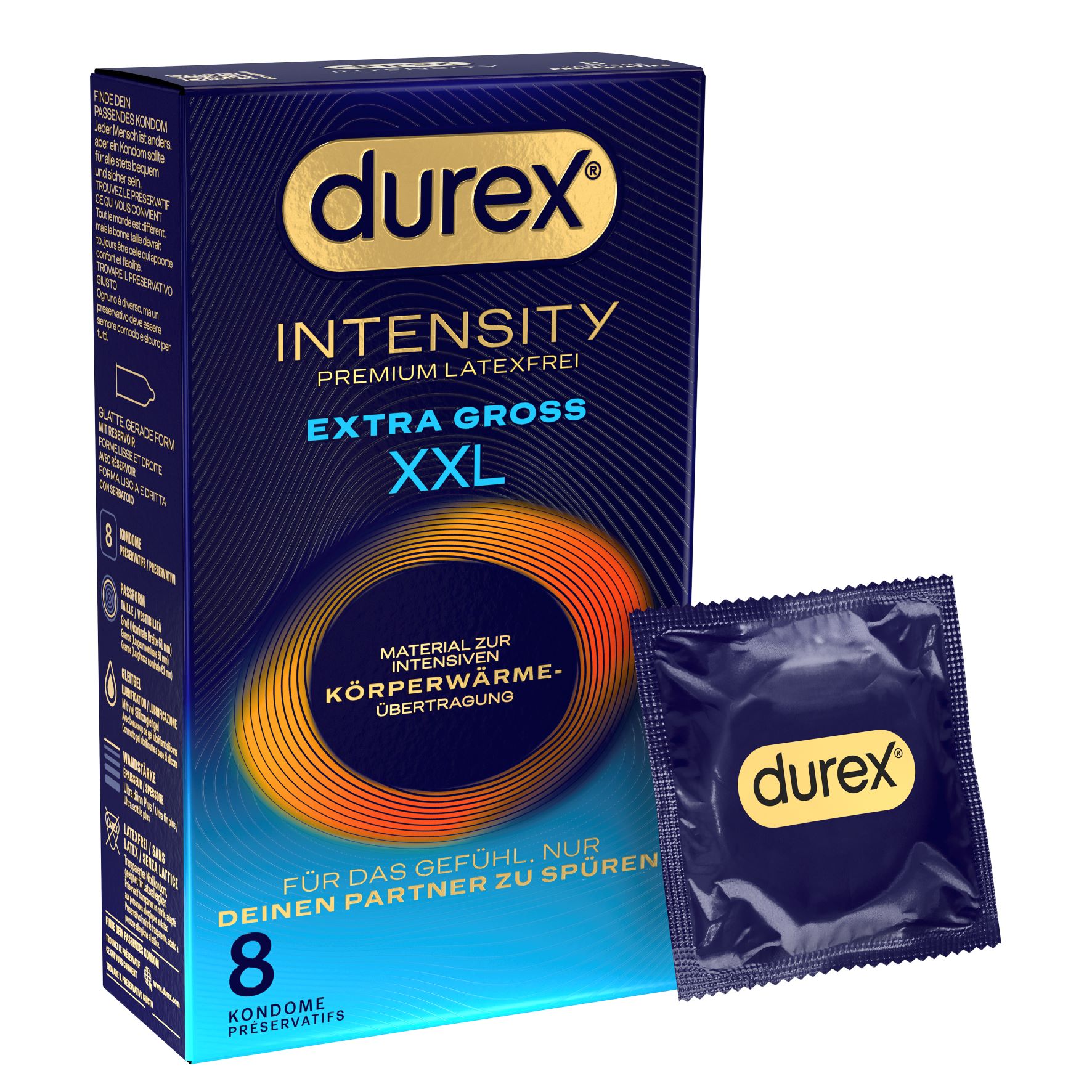 DUREX Intensity Präservativ<br>8 Stück, extra gross