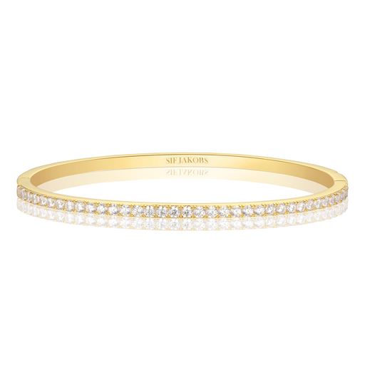 Sif Jakobs Jewellery Ellisse Bangle Armbånd, Guld/Hvid