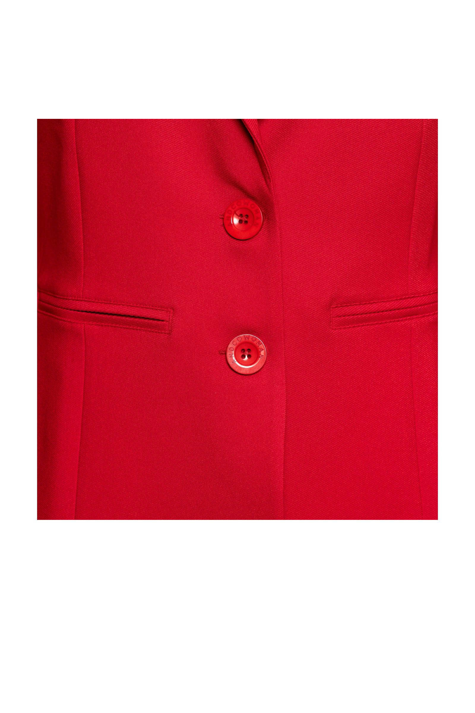 &Co Woman rechtvallende blazer PHILEINE COMFORT TWILL rood