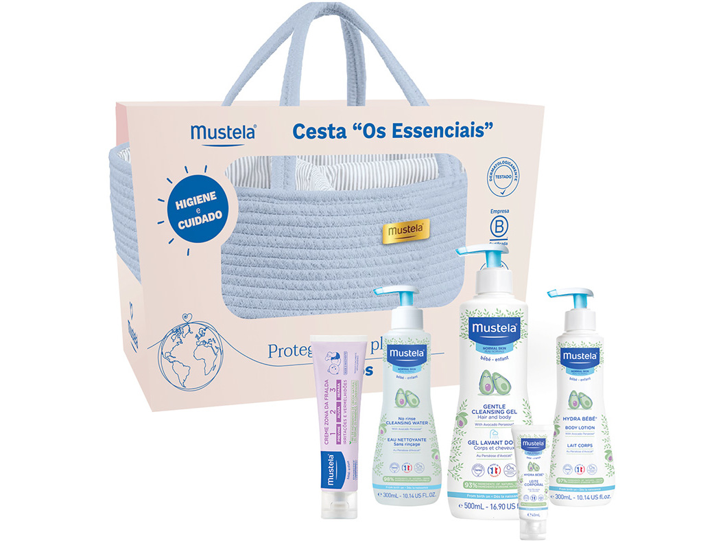 CESTA MUSTELA ESSENCIAIS AZUL