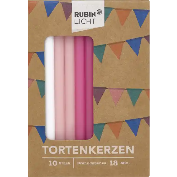 Tortenkerzen Sort. pastell + gewellt