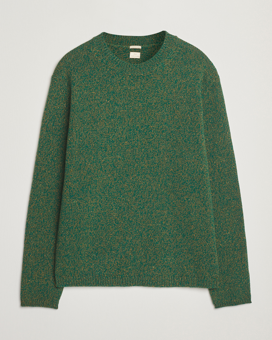 Massimo Alba Wool Mouline Sweater Green