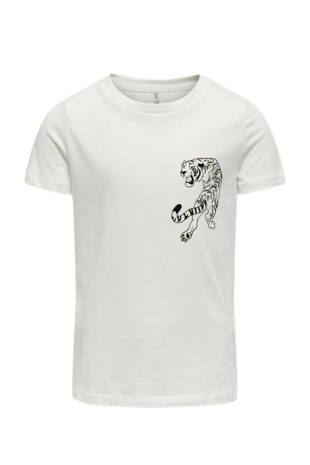 ONLY T-shirt met backprint wit