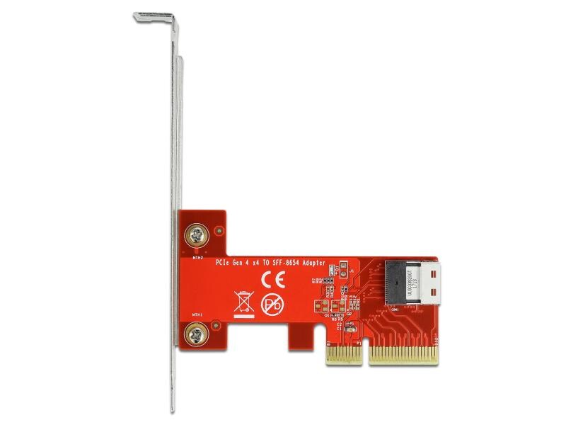 Delock Host Bus Adapter PCI-Ex4v4 - 1x SFF-8654 4i NVMe Delock PCI Express x4 Karte zu 1 x intern SFF-8654 4i NVMe – Low Profile Formfaktor