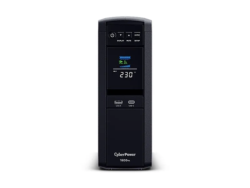 CyberPower - UPS - AC 220/230/240 V - 1000 Watt - 1600 VA - 1 x batteri - Blysyre - USB, RS-232 - output-stikforbindelser: 6