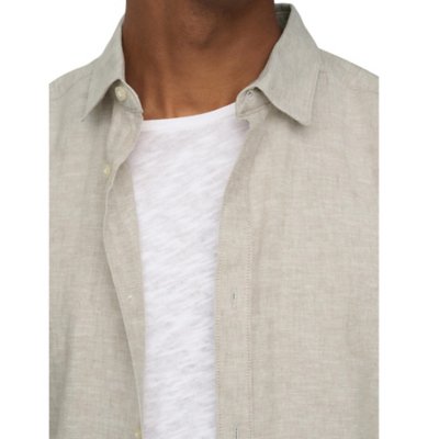 Chemise à manches longues homme Onscaiden Solid Linen Noos ONLY AND SONS