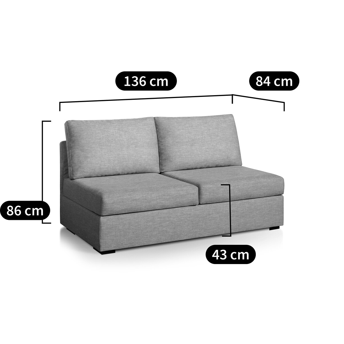 SO'HOME<br>Sofá Robin, mesclado, conforto superior