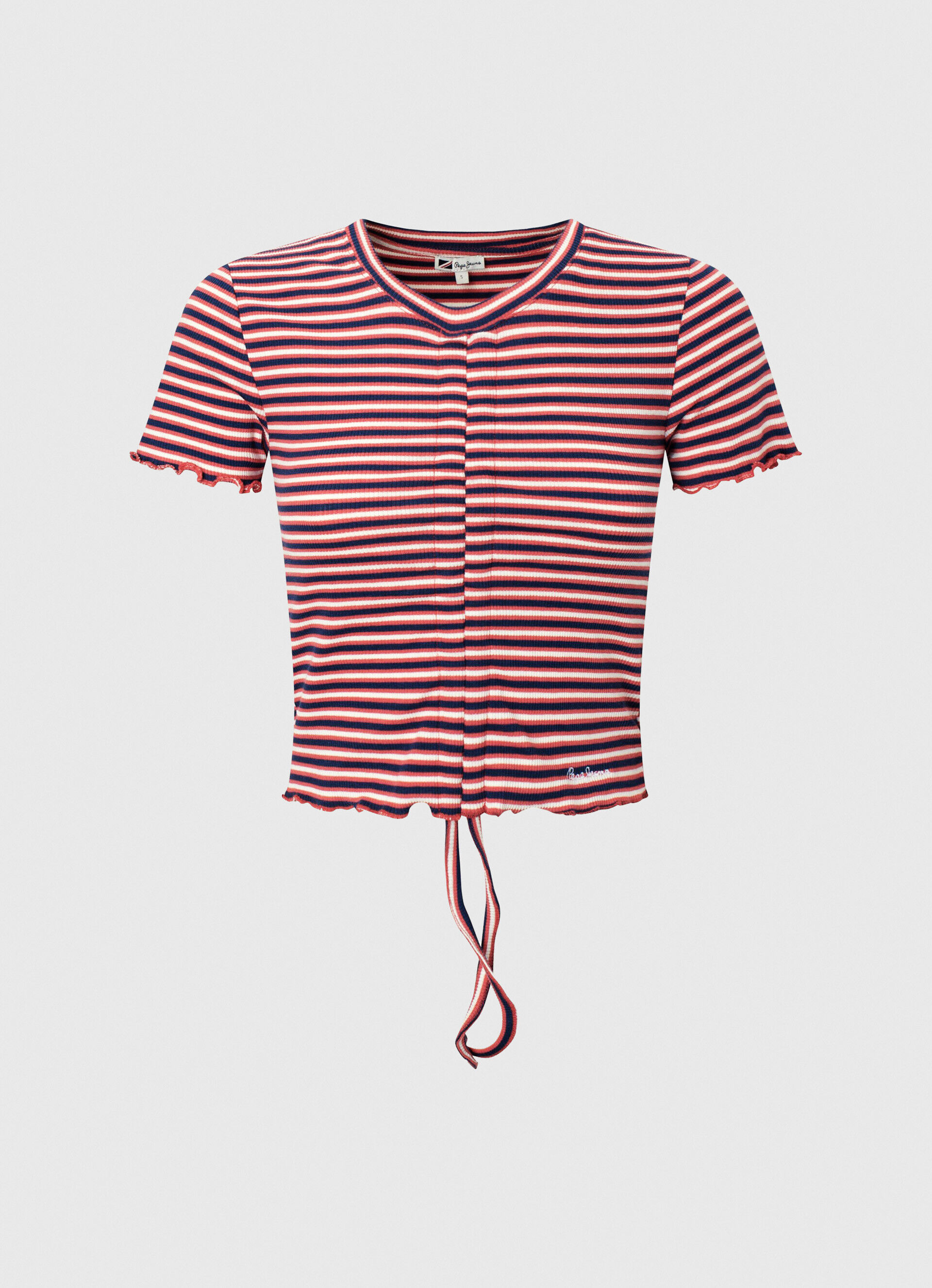 CAMISETA COM ESTAMPA LISTRADA - multicolorida