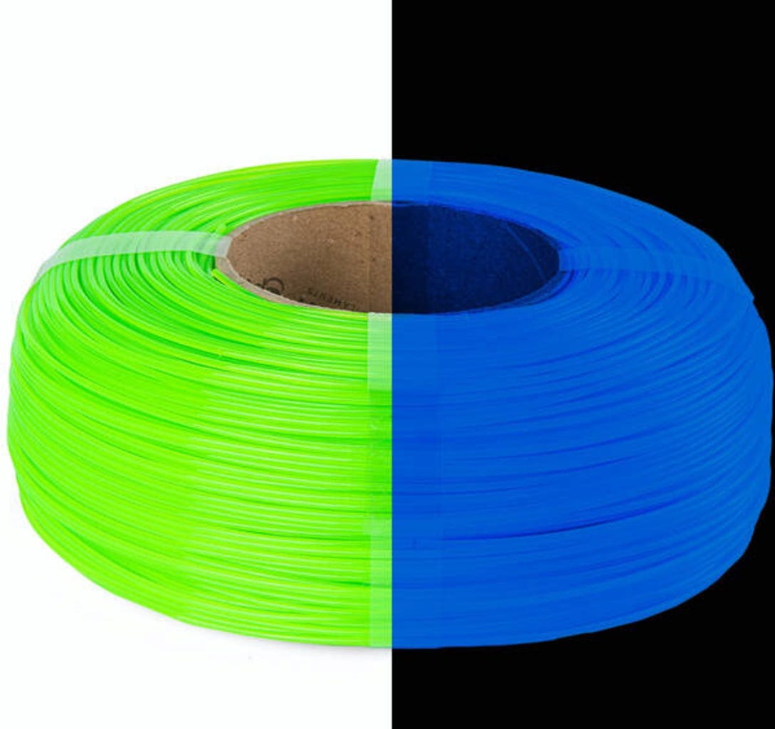 Spectrum  ReFill Premium PLA High Speed Neo Green UV, 1,75 mm / 1000 g    PLA ohne Spule für den Hochgeschwindigkeitsdruck in Neon Green