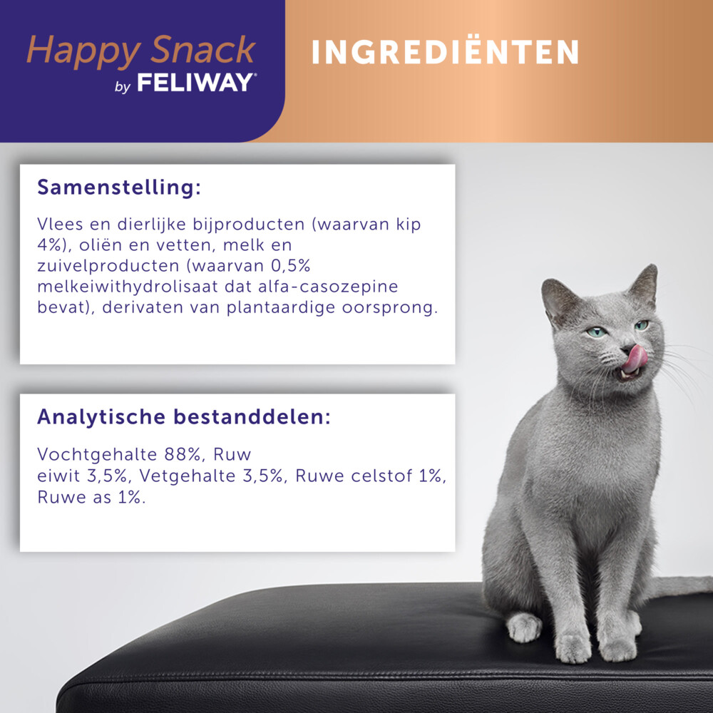 Feliway Happy Kattensnack 6 x 15 gr