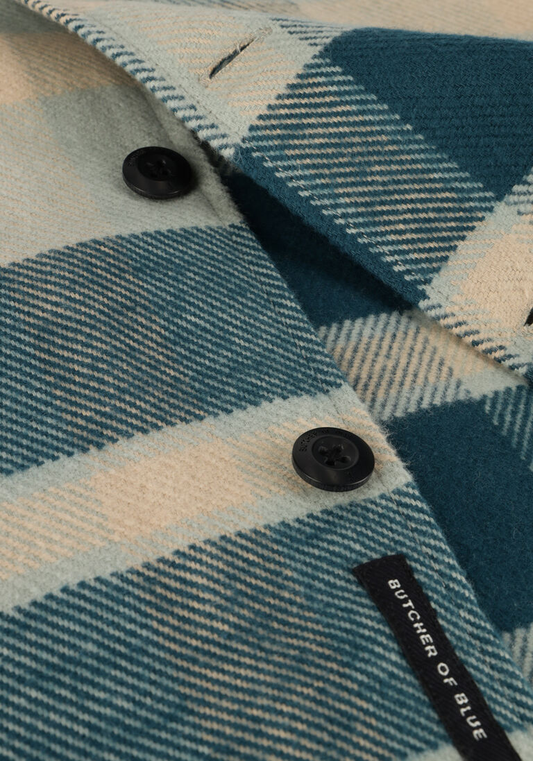 BUTCHER OF BLUE groene butcher of blue overshirt marvin check overshirt