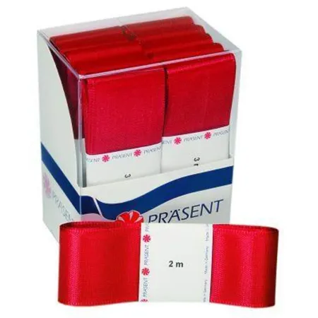 Pattberg 60541-609 Geschenkband Strängchen rot, 40mm x 2m