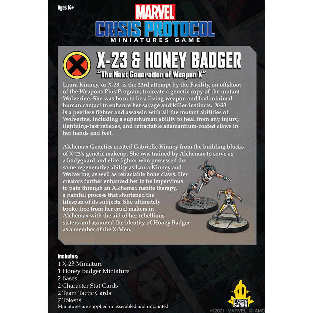 Marvel Crisis Protocol - X-23 & Honey Badger