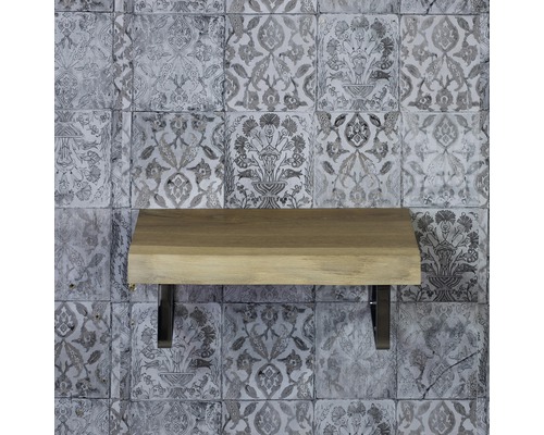 Plank 40x25 cm massief eiken mat zonder uitsparing