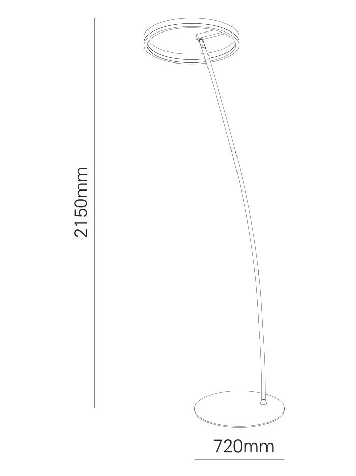 Vloerlamp Reno  | Maretti Lighting⌀45.5  x H198 cm
