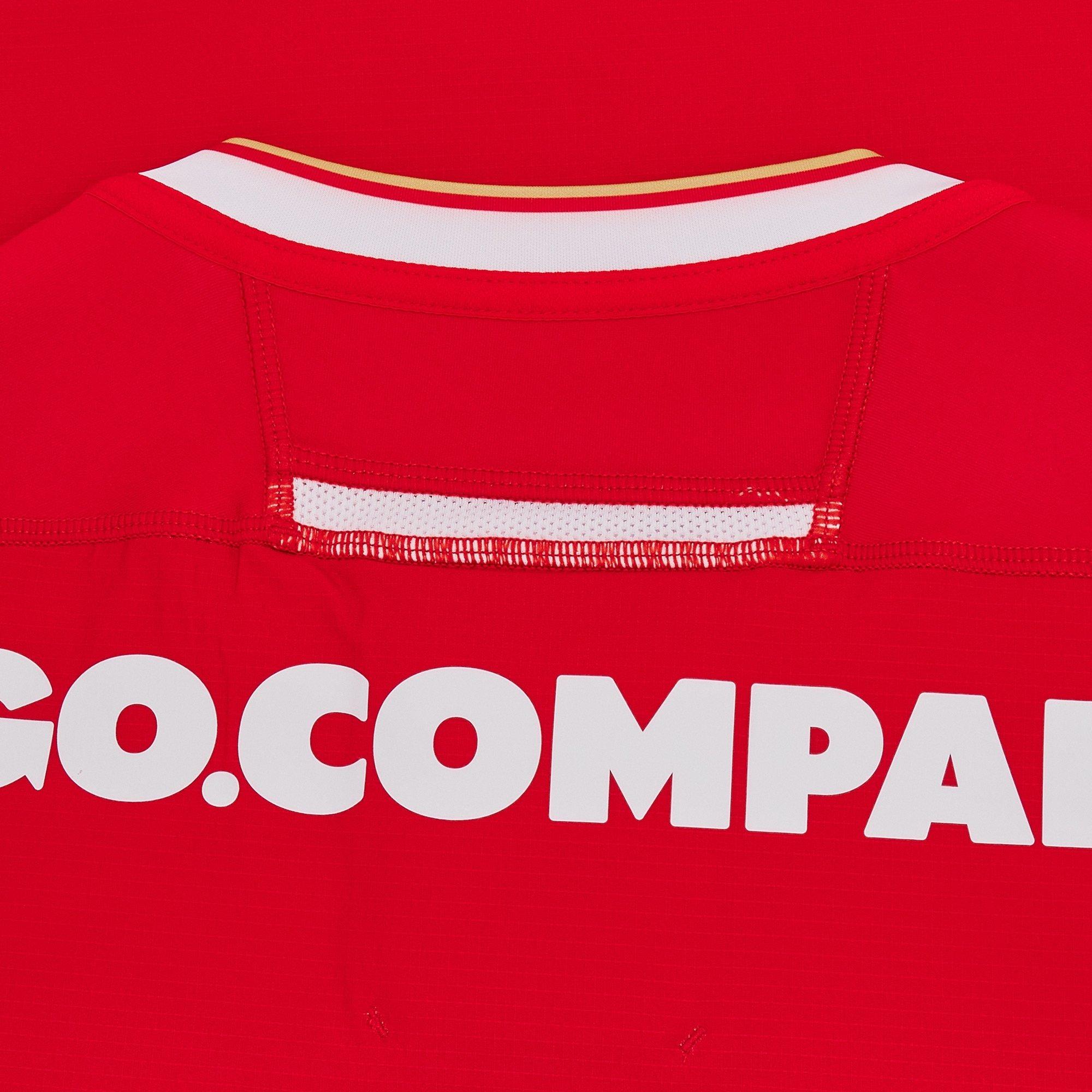 Macron Welsh Rugby Union Authentic Home Shirt 2024 Adults