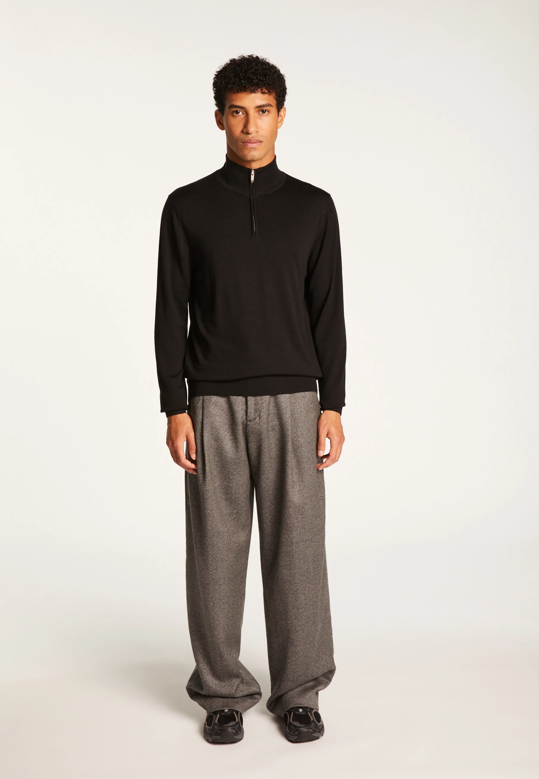 RYANAH24 - Pull camionneur laine mérinos | Noir