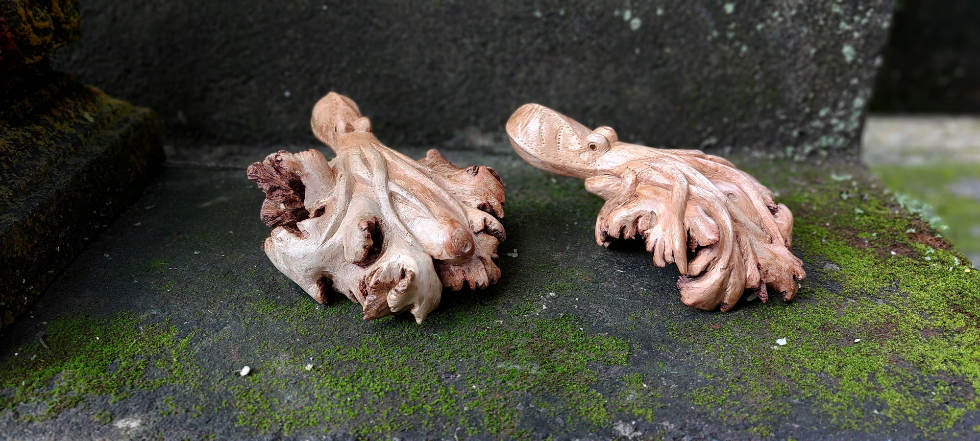 Figur 'Oktopus' aus Holz, L 17 cm, B 11 cm von fischer's lagerhaus