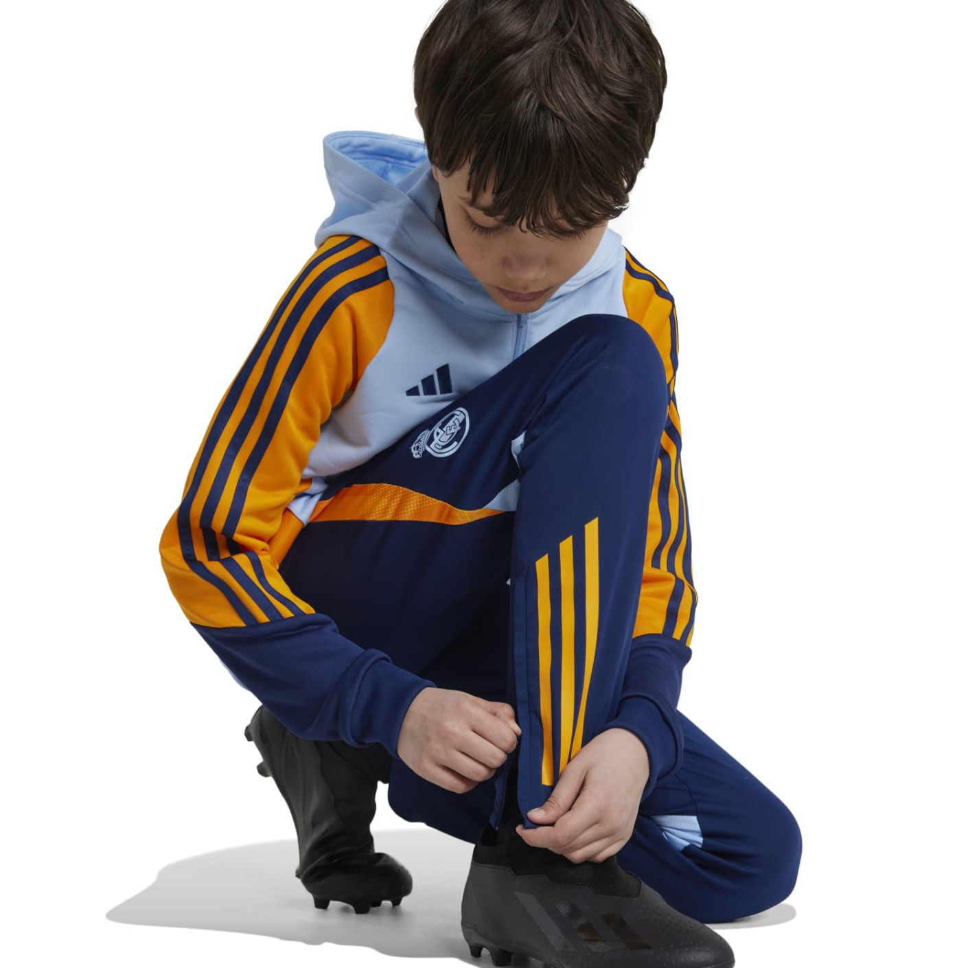 Adidas Real Madrid Trainingsbroek 2024-2025 Kids Donkerblauw Lichtblauw