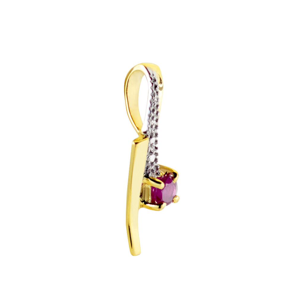 Pendentif Mahya Or Jaune Rubis