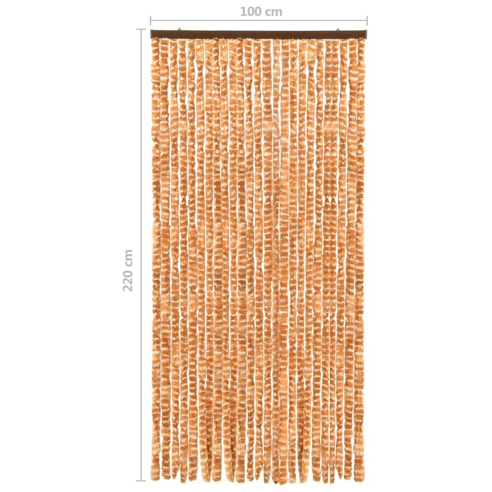 Moustiquaire ocre et blanc 100x220 cm chenille