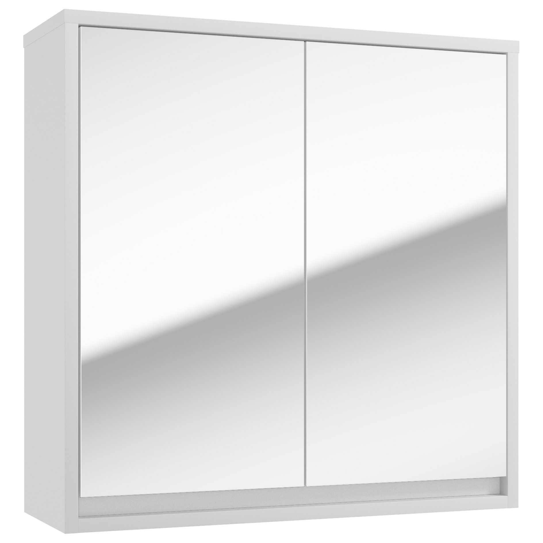 Spiegelschrank - weiß - wechselbare Blende - 60 cm