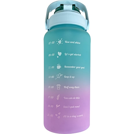 Motivations flaske 2 liter - turkis/lilla